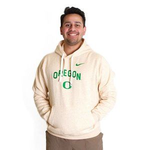 *SOLD* NWT Nike Cotton Embroidered Green Oregon & O Hoodie XL Sesame Heather
